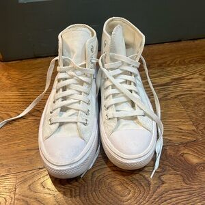 Converse White High-Top Sneakers